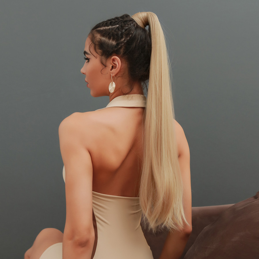 Coada de Par cu scai Blond Bej
